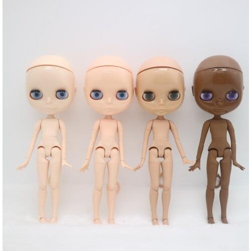 Joint body Nude blyth Doll, without hair bald without make-up boy body