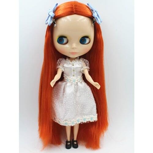 Blygirl Blyth doll Orange straight hair doll NO.86BL790 ordinary body 7 joints normal skin