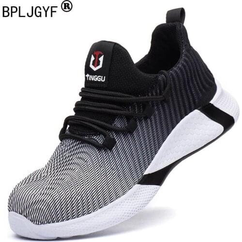 Best Selling Safety Shoes Unisex Anti-piercing Slip Working Sneakers Safety boots Steal Toe Cap Lightweight Sport work for Men