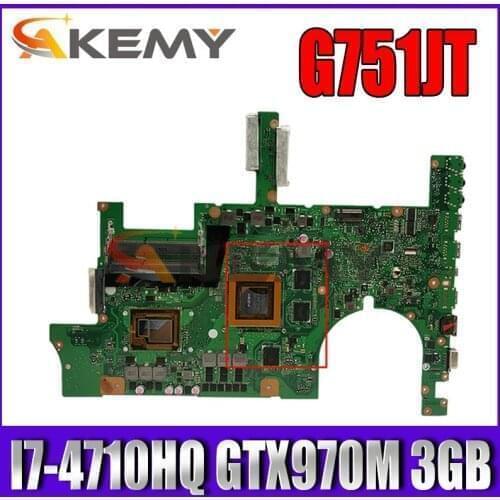 G751JT MB_0M/I7-4710HQ/AS GTX970M 3GB 90NB06M1-R00040 Mainboard For Asus G751JT G751JY G751JL G751J G751 laptop motherboard