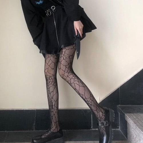 New Lace Cute Black G Stockings Trousers Tights Gothic Women Love Embroidery Punk Pantyhose Lolita Dark Fishnet Stocking 2021