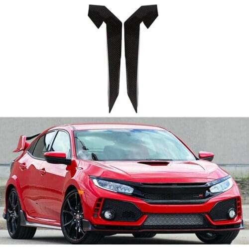 NEW-Car Front Bumper Lip Splitter Fin Air Knife Auto Kit Car Spoiler for Honda Civic 10TH Type-R 2019-2021