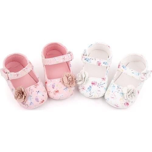Citgeett Infant Baby Girls Princess Dress Shoes Non-Slip Soft Sole Leather Flats 3D Flower