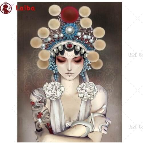 Full drill square Crystal Paintings，Modern art, oriental beauty Diamond Embroidery Full round 5d Diy diamond painting Diamond