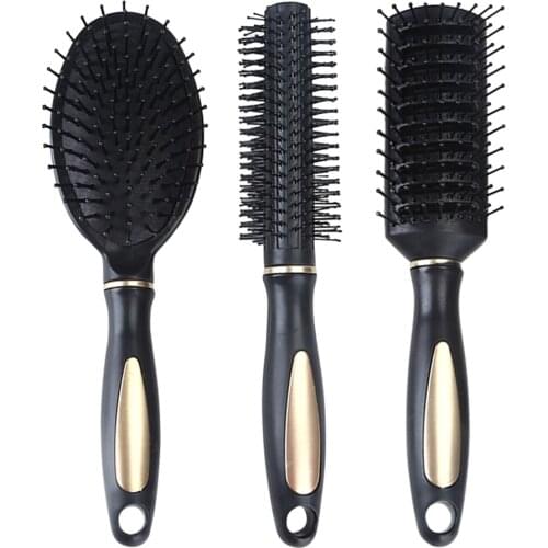 3Size Women Hair Comb Anti-static Scalp Massage Rib Combs Hair Roller Brush for Salon Hairdressing Styling Tools