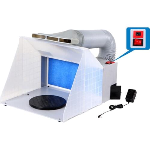 HS-E420DCK Paint Sprayer Portable Spray Gun Spray Booth 25W Foldable Exhaust Filter Spray Paint Box Workbench 100-240V CH