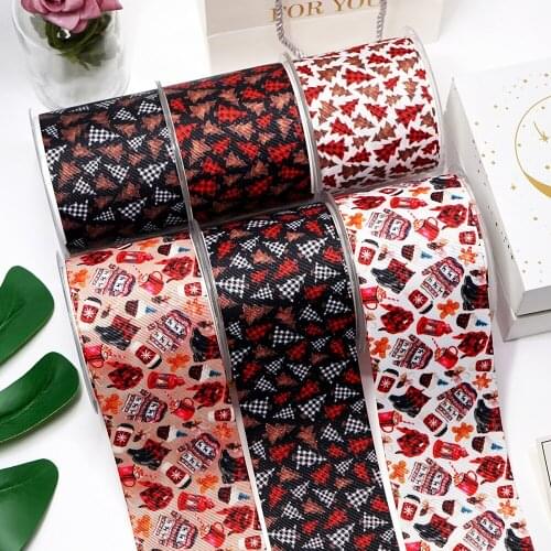 DIY Handmade Materials Printed Grosgrain Ribbon 50 Yard Per Size 48385