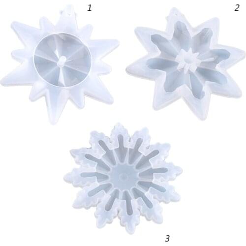 Snowflake Pendant Silicone Mould DIY Crafts Jewelry Making Tool Crystal Epoxy Resin Mold