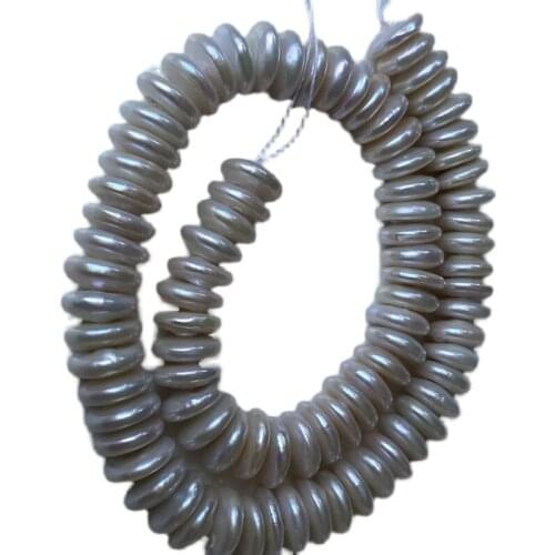 Speical coin roundelle freshwater pearl 12-13mm white FPPJ wholesale 39cm nature loose beads for DIY jewelry