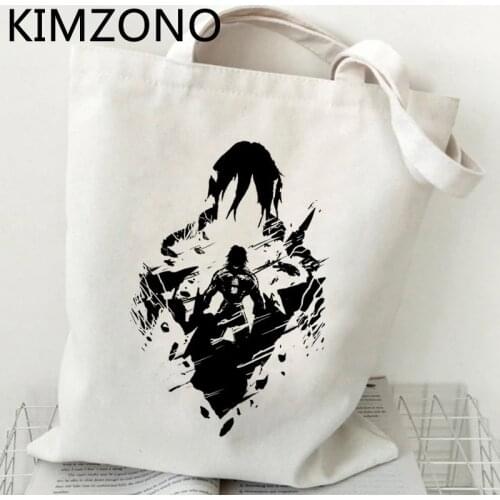 Attack on Titan shopping bag grocery bolsa eco jute bag shopper shopping bag woven shoping sacola reusable cabas