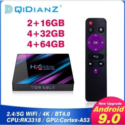 2020 H96 MAX Android 9.0 Smart TV Box 4GB RAM 64GB ROM RK3318 H96Max smart tv smart tv box android pk X96 max t95 x96 mini