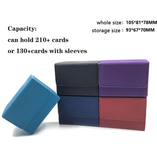 High Quality 5 Color Choice Can Hold 210+ Cards Box Sideloading Deck Box Deck Case For TCG/CCG/MTG/PKM Trading Cards