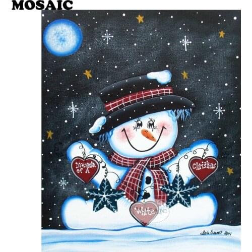 Funny Snowman 5d DIY Diamond Painting Cross Stitch,diamond Mosaic,Full Square Rhinestones Diamond Embroidery Christmas B224