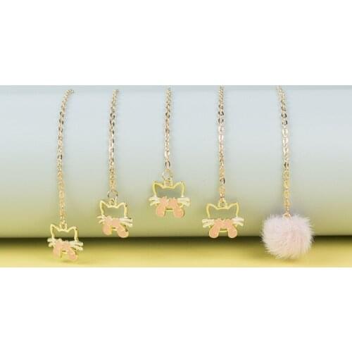 Cat Bookmarks for Books Stationery Teacher Gift Novelty Cute Metal Bookmark Cartoon Book Markers School office Stationery