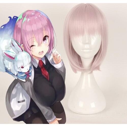 Fate/Grand Order Cosplay Mash Kyrielight/Matthew Kyrielight Cosplay Water Powder Color Wigs Halloween Carnival Party Women Wigs