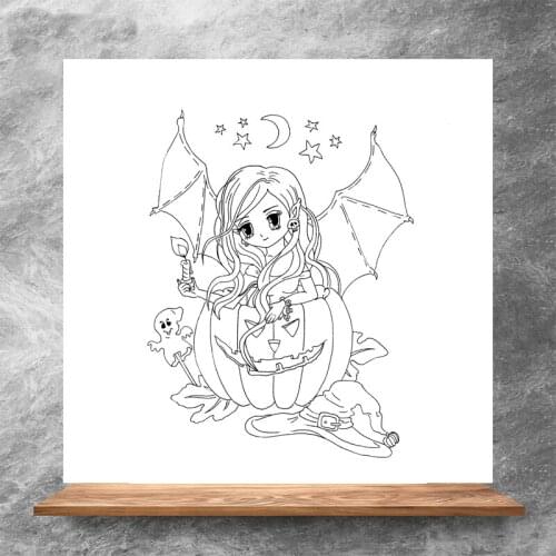 ZhuoAng Halloween Witch Clear Stamps/Silicone Transparent Seals for DIY scrapbooking photo album Clear Stamps