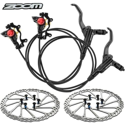 ZOOM MTB Hydraulic Disc Brake Caliper Aluminum Alloy Bicycle Oil Pressure Disc Brake Kit with Bike Brakes Rotor 160/180mm