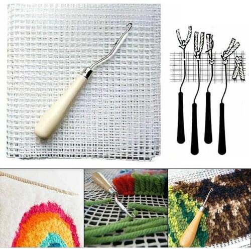 1Set Latch Hook Rug Making Material Tools DIY Hooking Knitting Blank Canvas Mesh for Canvas Mat Rug Craft Handmade