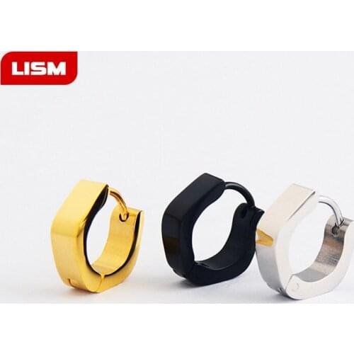 1PC Men Women Titanium Steel Stud Earring Pentagon dangle titanium steel Rock Men earrings Anti-allergic Ear Jewelry Best Gifts