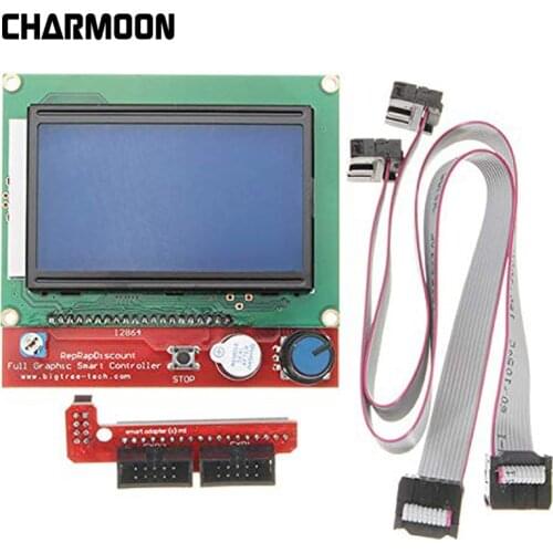 1 x LCD12864 Controller + 1 x Switch Board + 2 x 30cm Cable LCD Control Panel 3D Printer Controller Display 2018 Hot Sale