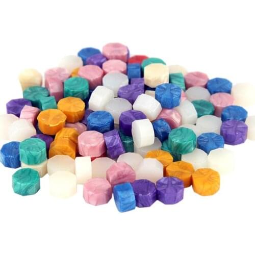 100 Pcs Octagon Retro Sealing Wax Grain for Scapbooking Sealing Stamp Wedding Decorative Envelope Cards Sealing Wax