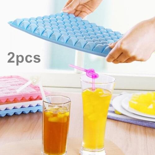 2Pcs 96 Cavities Ice Tube Maker Tray Chocolate Mould Kitchen Party Bar Tool Odorless Easy-release Kitchen Tool Ice Mold