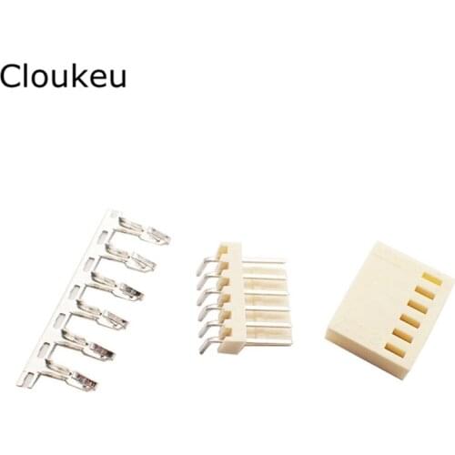 20Sets KF2510 3P Bending pin Connecting terminal KF 2.54mm 3Pin Connector Plug+Socket+Metal reed