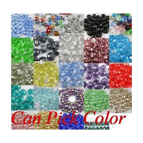 6mm 500Pcs/lot autg2 loose strand Mixed Faceted Rondelle Glass Crystal Beads spacer Bracelet necklace Making DIY