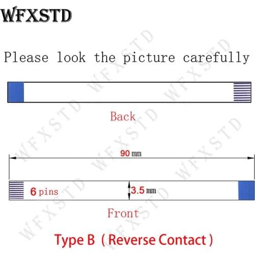 9cm 3.5mm 6pins Type B New Flex cable AWM 20624 80C 60V VW-1 E118077 or 20624 or Other Reverse Side contact