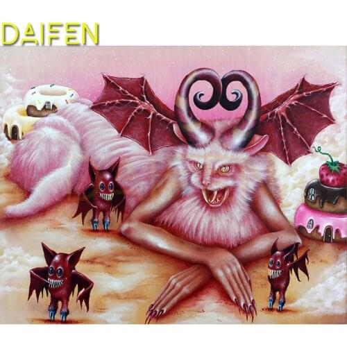 DIY Diamond embroidery bat cake Full Square Diamond painting Cross stitch devil demon Full Round Diamond mosaic Donut strawberry