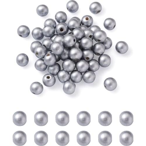 8mm 12mm 14mm Spray Painted Natural Wood Beads Round Ball Wooden Loose Spacer Beads For DIY Bracelet Jewelry Making Accessories