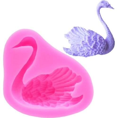 DIY 3D Swan Form Fondant Cake Silicone Mold Sugar Craft Baking Tools Kitchen Pastry Party Wedding Birthday Cake Decorating Tools
