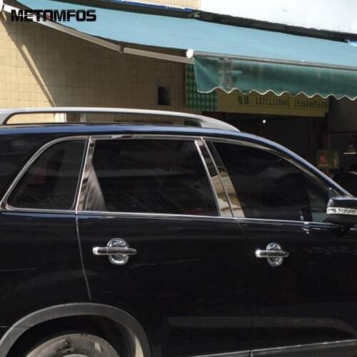 For Kia Sorento 2013 2014 2015 Full Window Frame Cover Molding Trim Strip Decoration Sticker Exterior Accessories Car Styling