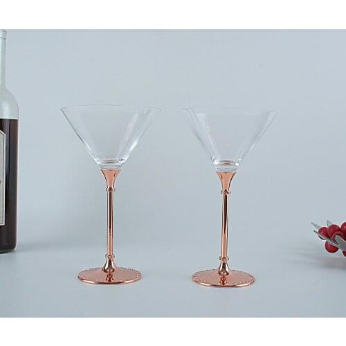 Elegant Cocktail Glass Shining Crystal Diamond Ball Decorated Cocktail Drinks Crystal Wine Glasses Trendy Home Table Decoration