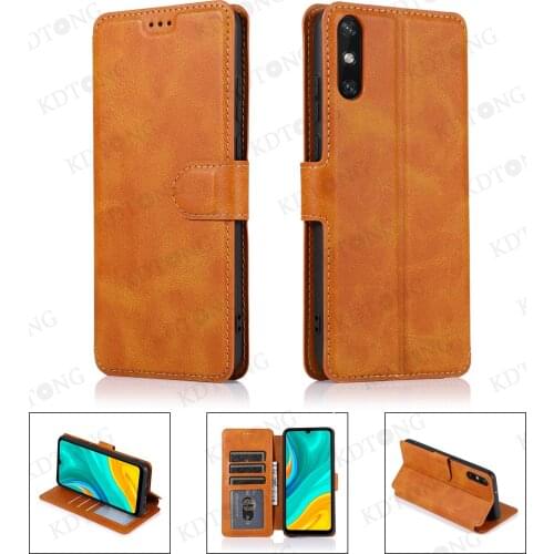 Global Hot Sale Luxury Leather Flip Case For HUAWEI Enjoy 10 10E 9 9S 8 7S Retro Solid Color Shockproof Phone Case Cover Shell