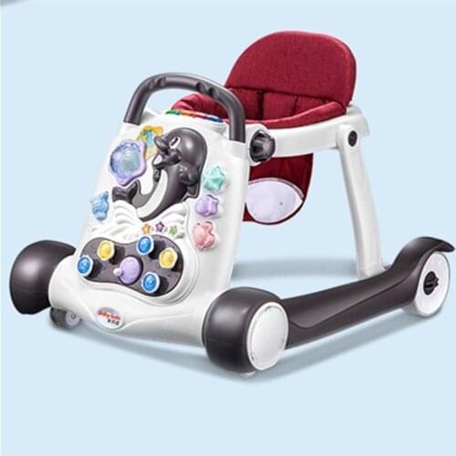 Baby walker anti-o-type leg rollover multifunctional male baby girl can sit young children feet to learn to start