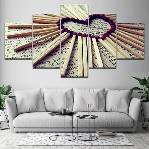 Love images and phrases 5 Piece HD Wallpapers Art Canvas Print modern Poster Modular art painting for Living Room Home Decor