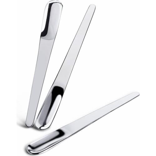 QueenTime Coffee Spoon Stainless Steel Flat Spoon For Dessert Small Coffee Scoop Mixer Stirring Bar Spoon Kitchen Tableware