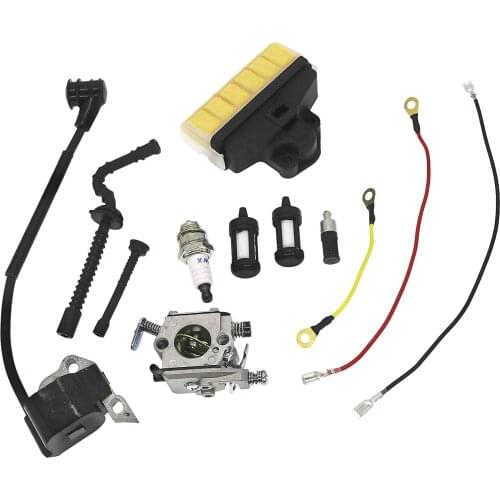QHALEN Carburetor with Ignition Coil Replacement Tune Up Kit for MS210 MS230 MS250 021 023 025 Chainsaw 1123 160 1650
