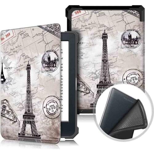 For 2020 Kobo Nia N306 E-reader Book Style TPU Leather Cover Case Protective Smart Case + Screen Film +Stylus