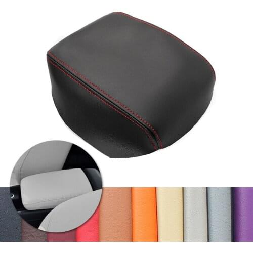 For Audi A4 B9 2017 2018 2019 Car Interior Center Control Lid Armrest Box Cover Microfiber Leather Decor