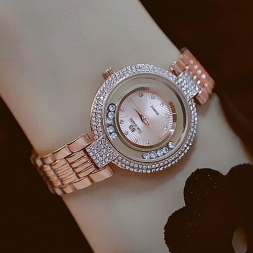 Fashion Luxury Women Watch Crystal Quartz Wrist Watch Women Stainless steel Dress diamond Gold Watch Reloj Mujer Ladies watches