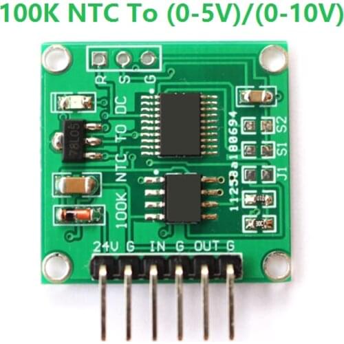 Thermistor Voltage 100K NTC To 0-5V 0-10V Linear To Temperature Transmitter