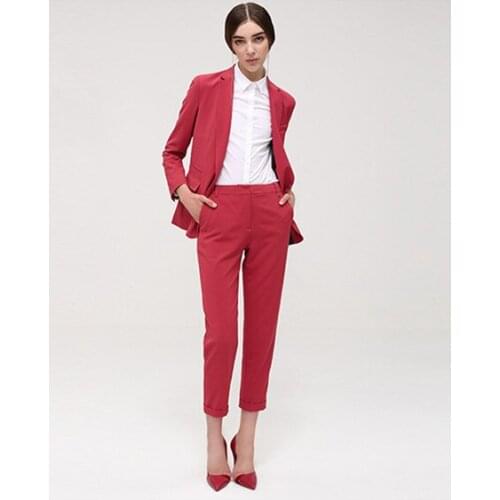 Formal Female Pink Women Custom made 2015 Autumn and Winter Ladies Work Wear Office Uniform Style OL suits