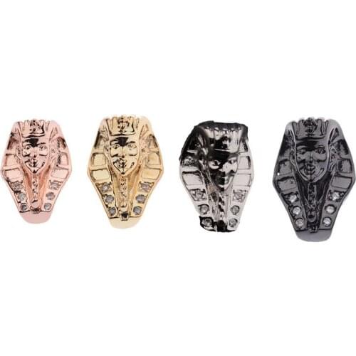 Wholesale White CZ Copper Sphinx Beads For Jewelry Making DIY Men Bracelets Spacer Beads Mixed Colors