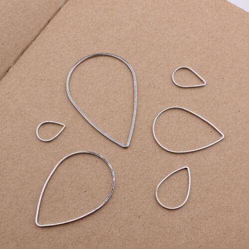 Wholesale Metal Copper Alloy Waterdrop Shape DIY Jewelry Findings Ornament Accessories 100PCs Simplify Floating Pendant Charm