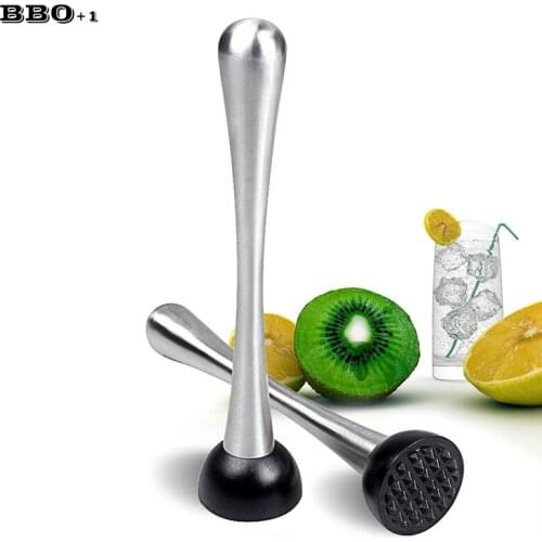 1PC Stainless Steel Swizzle Stick Lemon Metal Masher Stir Bar Bartenders Tools Masher Cocktail Shaker Wine Accessories