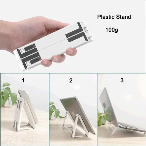 Adjustable Folding Laptop Stand Portable Bracket for iPad Macbook Air Pro Non Slip Square Silicone Pad Notebook Holder Shell