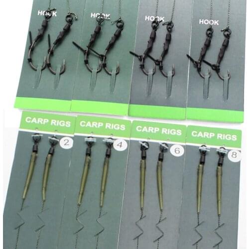 Carp Fishing Anti Tangle Sleeves Connect with Fishing Hook Safety Lead Clips with Pins Tail Rubber Terminal Fishing Tackles