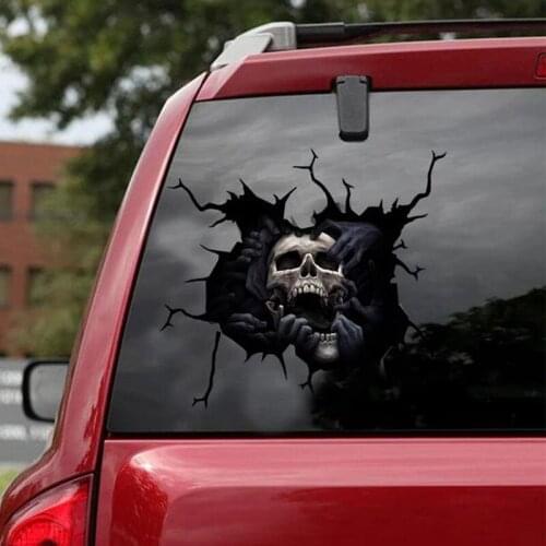 Happy Halloween Wall Floor 3D Sticker Horror Wall Stickers Silent Skull Sticker car Window Home Decoration Decal Decor Party
